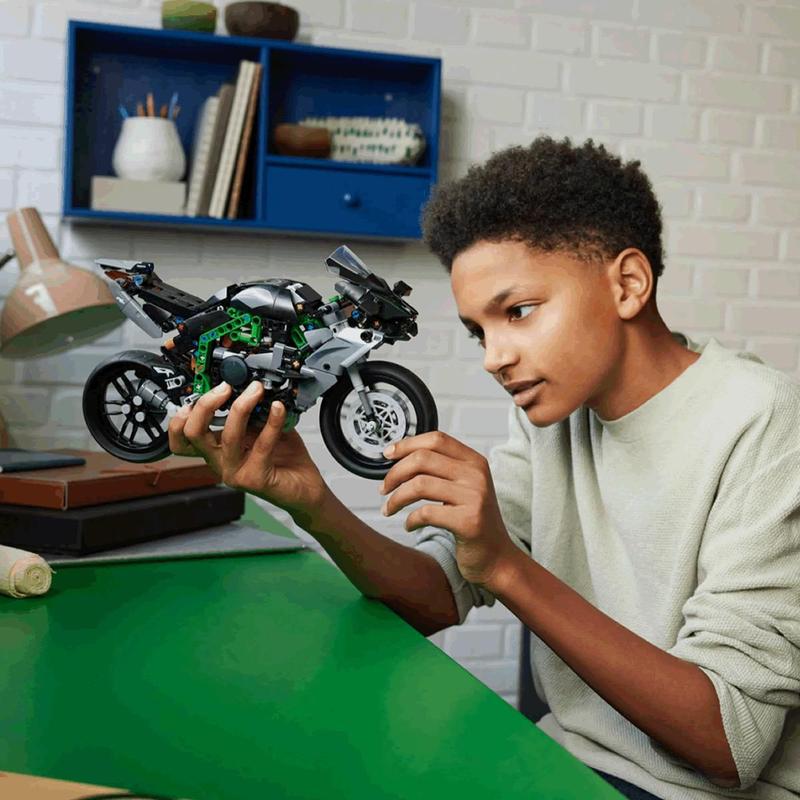 Lego Technic Moto Kawasaki Ninja Preta H2R 42170 - Miniaturas de